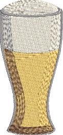 Bar - Beer Glass Embroidery Design (5 sizes)