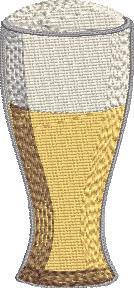 Bar - Beer Glass Embroidery Design (5 sizes)