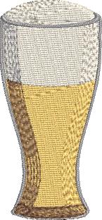 Bar - Beer Glass Embroidery Design (5 sizes)