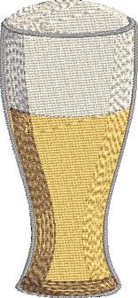 Bar - Beer Glass Embroidery Design (5 sizes)