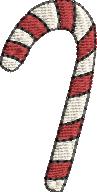 Christmas Candy Cane Embroidery Design (5 sizes)