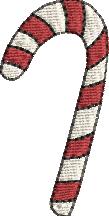 Christmas Candy Cane Embroidery Design (5 sizes)