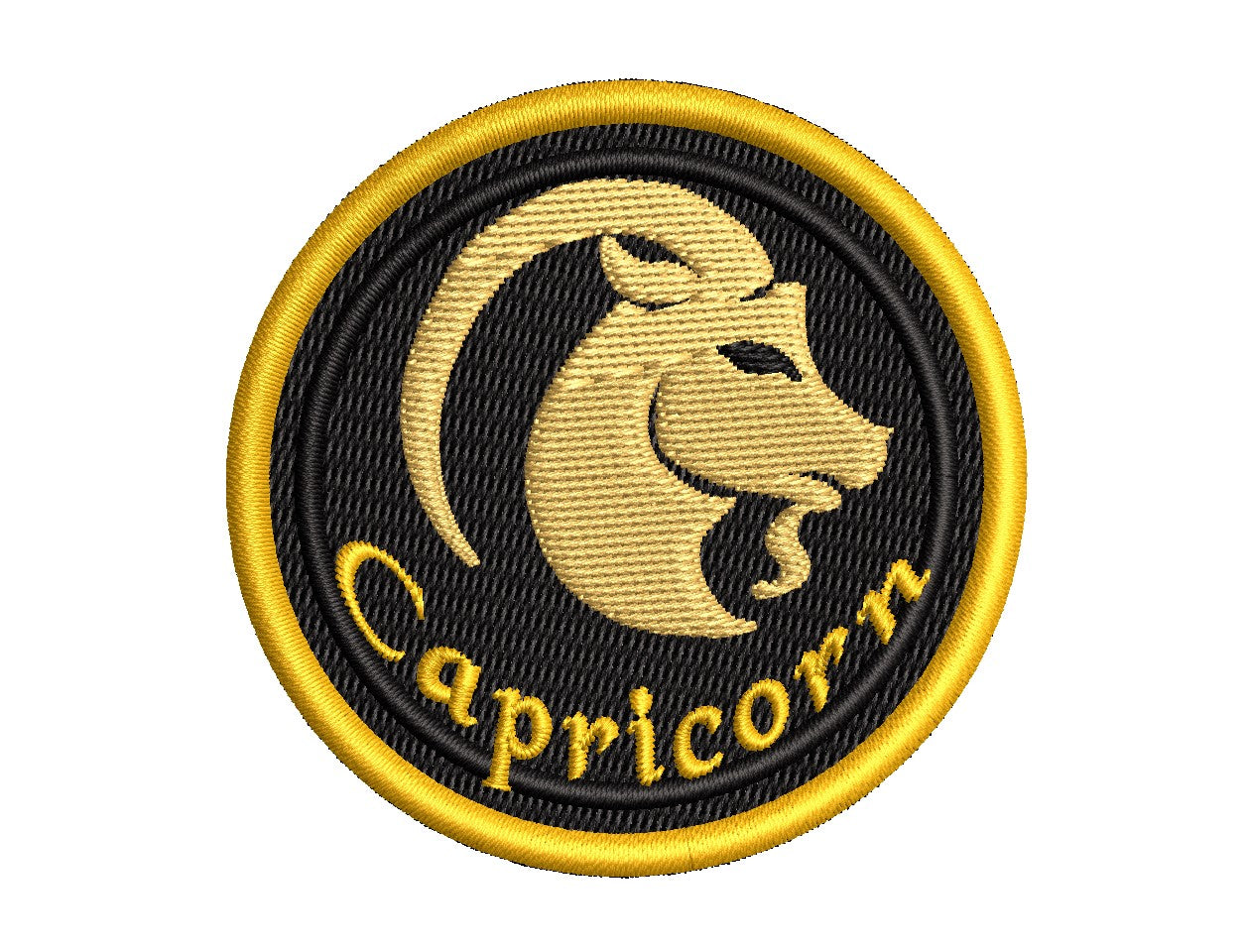 Astrological Sign - Capricorn Patch - Iron-On / Velcro 2.5" Round
