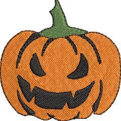 Jack-O-Lantern Pumpkin 002 Machine Embroidery Design (3 sizes)
