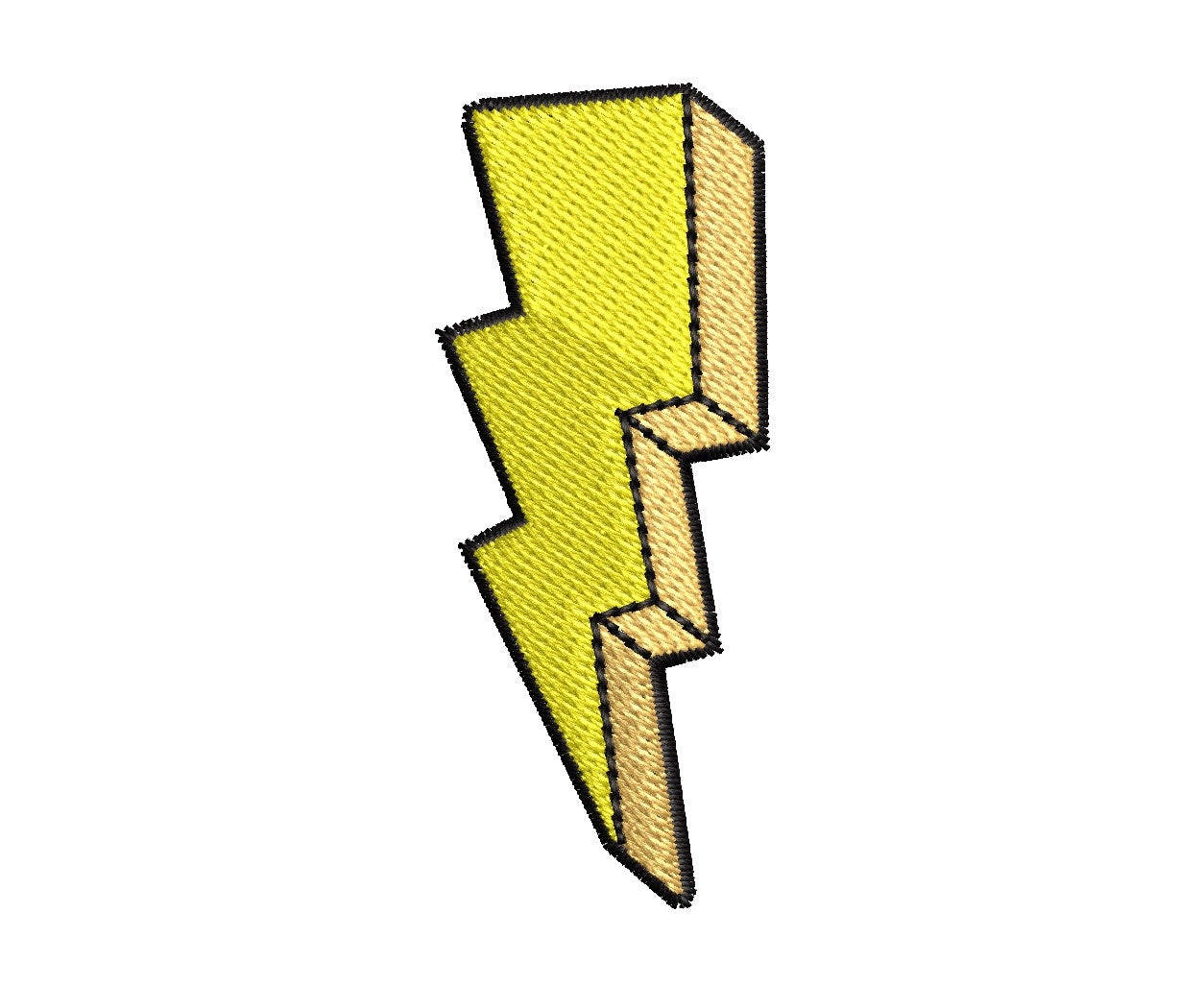 Lightning Bolt - Iron-On / Velcro 3.0"x2.0"