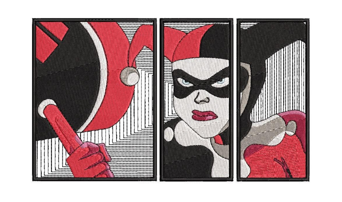Harley Quinn with Hammer Fan Patch - Iron-On / Velcro 2.0"x4.5" (3 options)