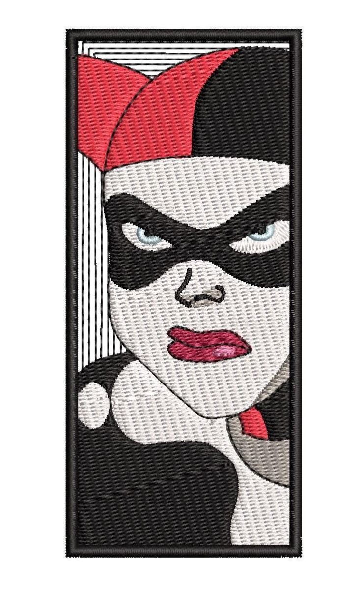 Harley Quinn with Hammer Fan Patch - Iron-On / Velcro 2.0"x4.5" (3 options)