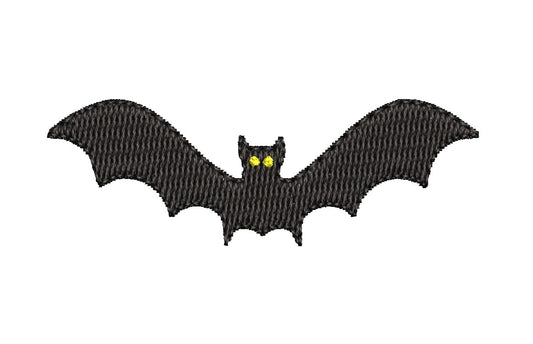 Bat with yellow eyes Embroidery Design (3 Sizes)