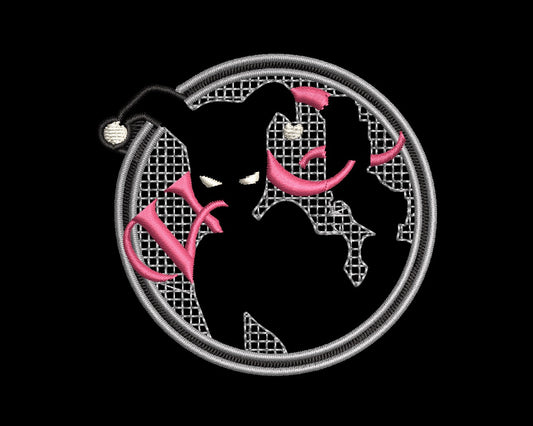 Harley Quinn Dark Shadow Fan Patch - Iron-On / Velcro 3.2"x3.0"