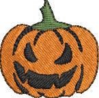 Jack-O-Lantern Pumpkin 002 Machine Embroidery Design (3 sizes)