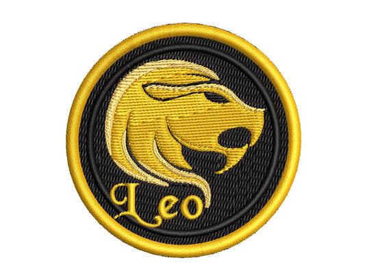Astrological Sign - Leo Patch - Iron-On / Velcro 2.5" Round