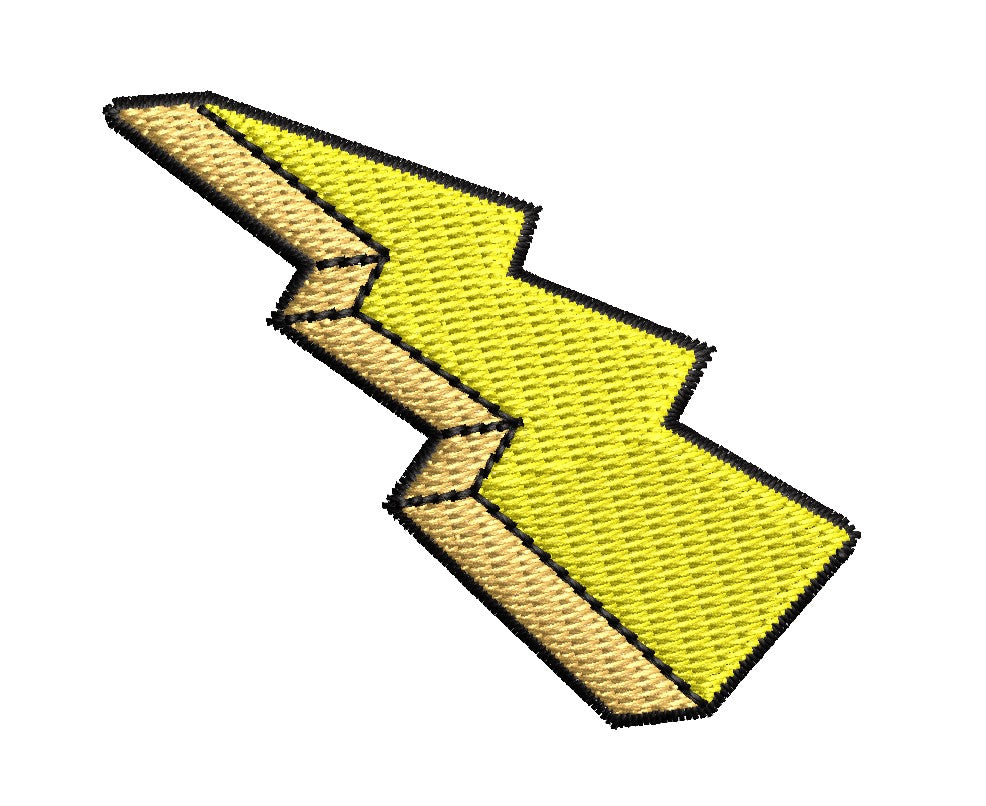 Lightning Bolt - Iron-On / Velcro 3.0"x2.0"