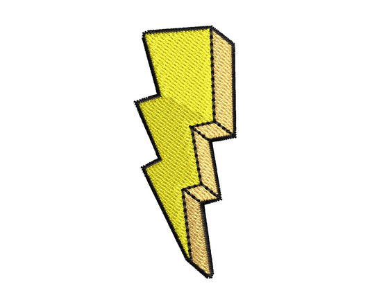 Lightning Bolt - Iron-On / Velcro 3.0"x2.0"