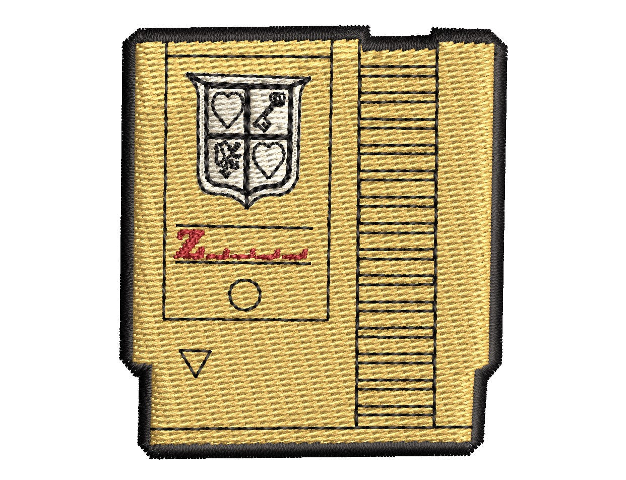 Zelda Video Game Cartridge Fan Patch - Iron-On / Velcro 3.0"x3.2" Full Stitches