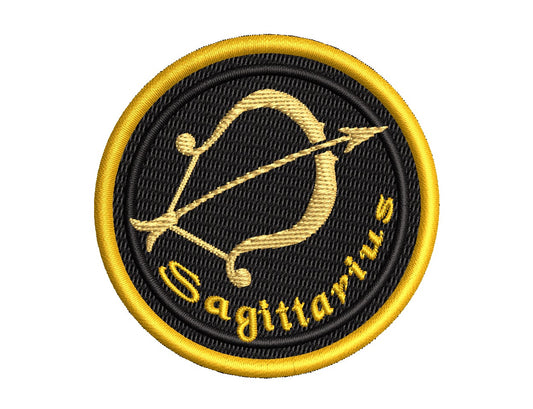 Astrological Sign - Sagittarius Patch - Iron-On / Velcro 2.5" Round