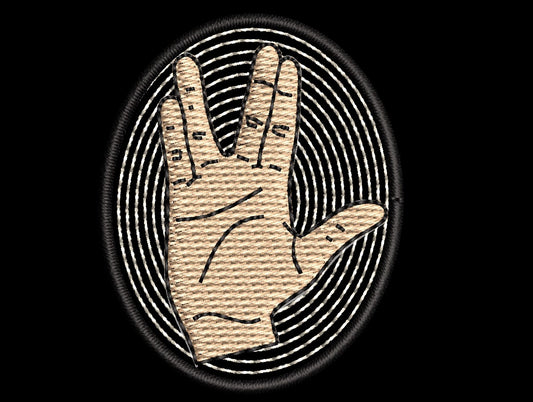 Star Trek - Vulcan - Live Long and Prosper - Iron-On / Velcro 2.0"x1.8"