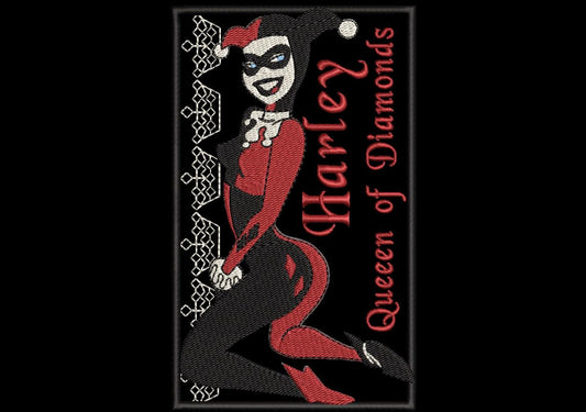 Harley Quinn Cowboy - Queen of Diamonds - Fan Patch - Iron-On / Velcro 3.5"x5.8"