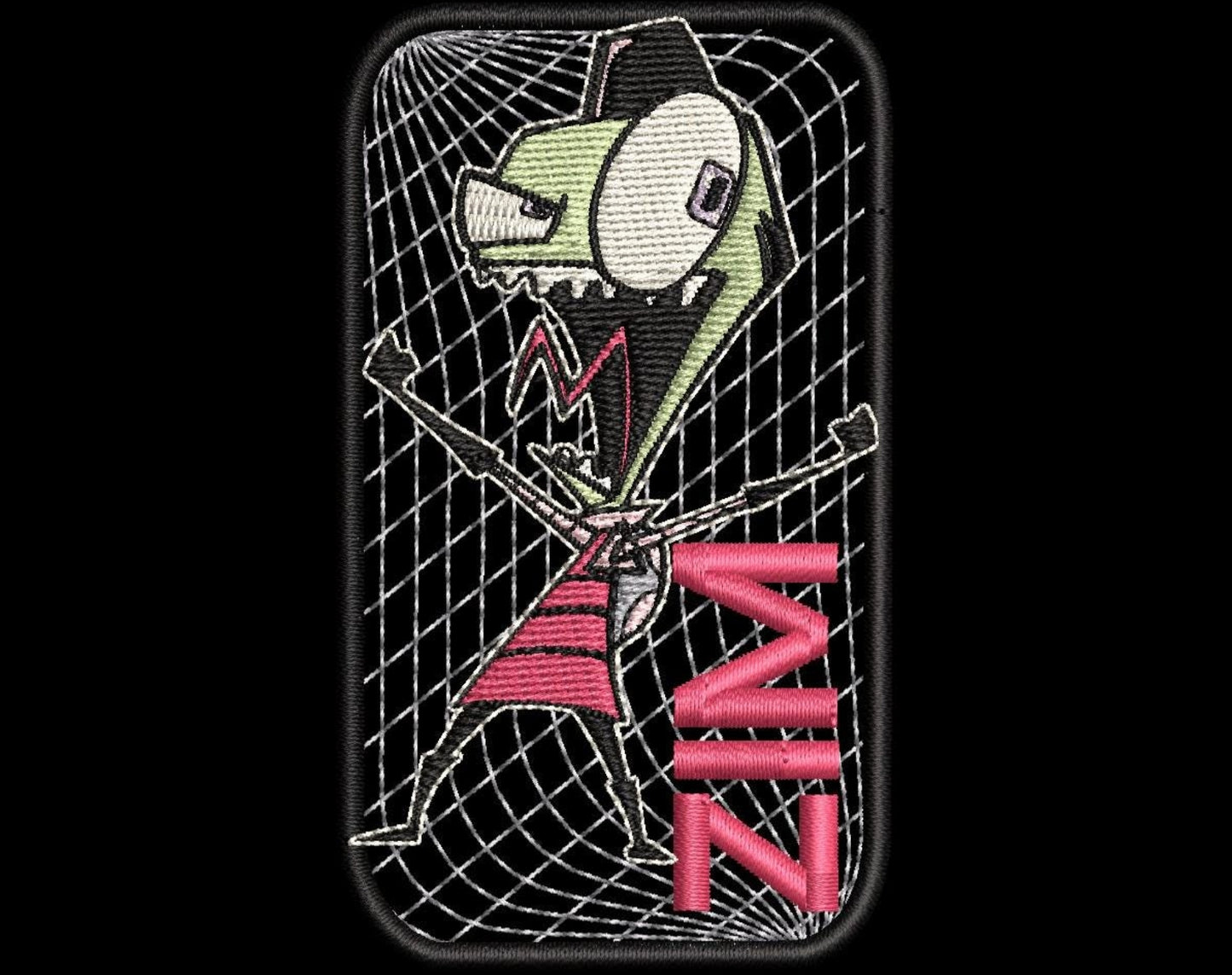 Invader Zim - Big Eye, Mouth Open and Fists Up - Fan Patch - ZIM 2.5"x4.0"