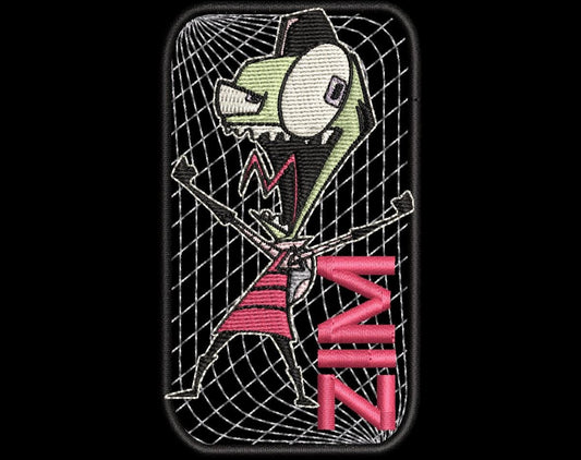 Invader Zim - Big Eye, Mouth Open and Fists Up - Fan Patch - ZIM 2.5"x4.0"