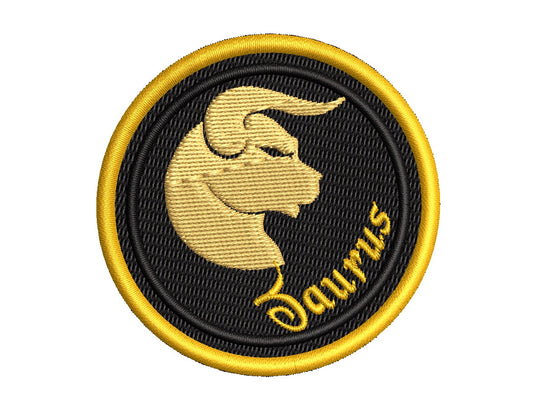 Astrological Sign - Taurus Patch - Iron-On / Velcro 2.5" Round