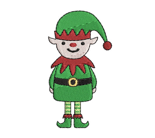 Christmas Elf Embroidery Design (3 sizes)